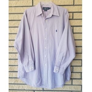 Ralph Lauren Long Sleeves Button Down Shirt Yarmouth 100% Cotton